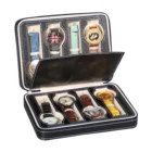 In Stock PU Leather 8 Slots Travel Watch Storage Box