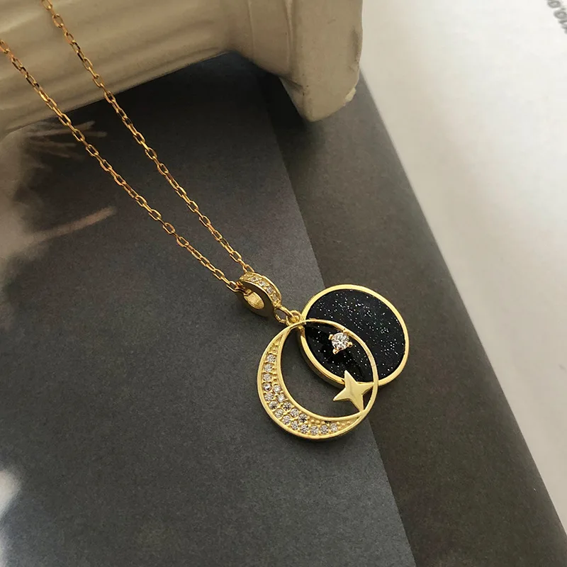 VIANRLA Purplish stone pendant necklace for women sterling silver 925 gold fashion moon star round necklace jewelry
VIANRLA Purplish stone pendant necklace for women sterling silver 925 gold fashion moon star round necklace jewelry