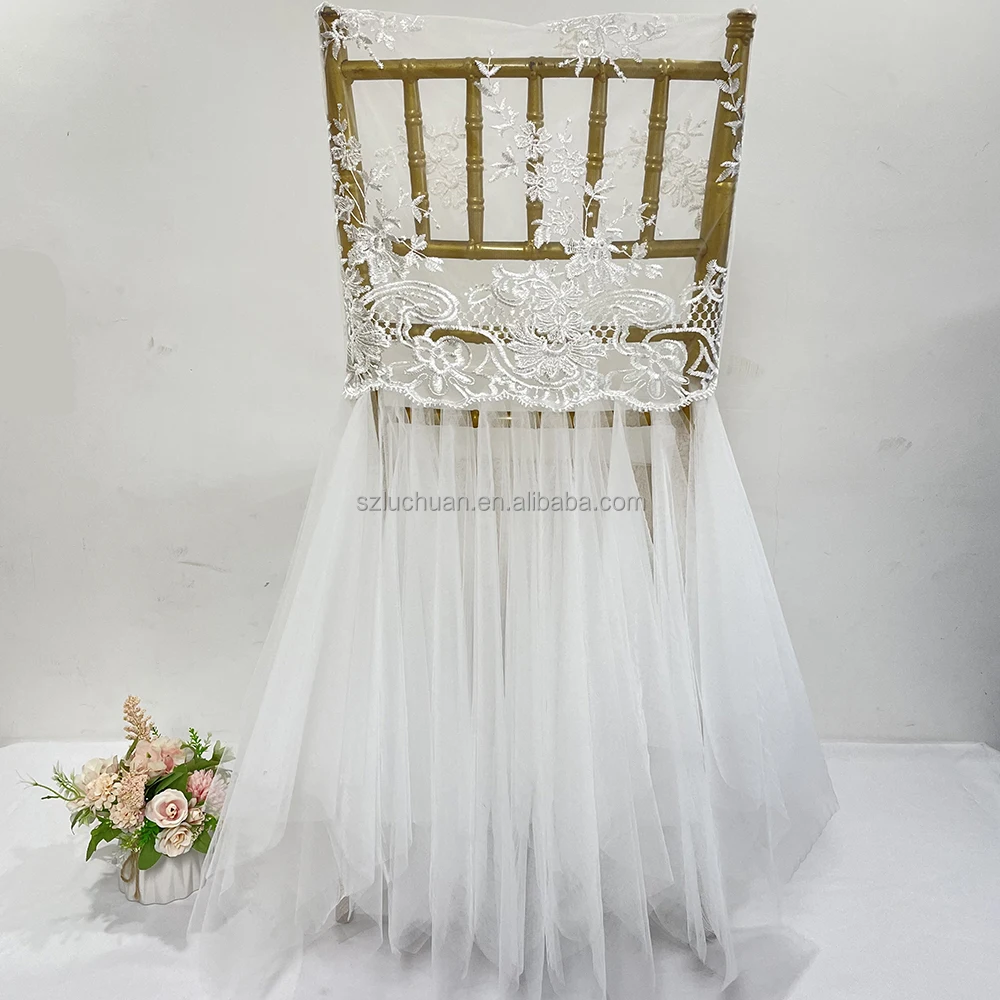 New Style Lace Chair Covers Wedding White Wedding Cover Chair Chair Covers for Wedding