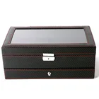 Watch Amazon Leather Double Jewelry Box High-end 6 3 Watch And Glasses Storage Box