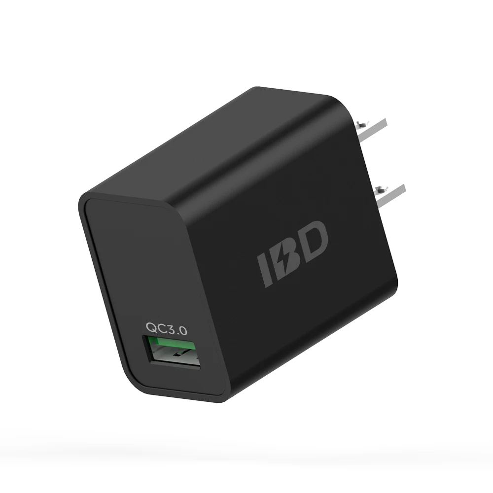 Matte Design high quality USB charger 1 port QC3.0 fast mobile phone wall charger 18W, Black/white
Matte Design high quality USB charger 1 port QC3.0 fast mobile phone wall charger 18W, Black/white