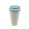 100% Biodegradable eco friendly coffee travel mug from bamboo fiber PLA no melamine