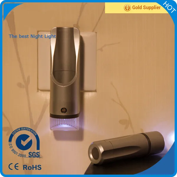 Factory Directly Selling 3-in-1 Wireless Rechargeable Torch EU US AU UK Plug Automatic Base Night Light