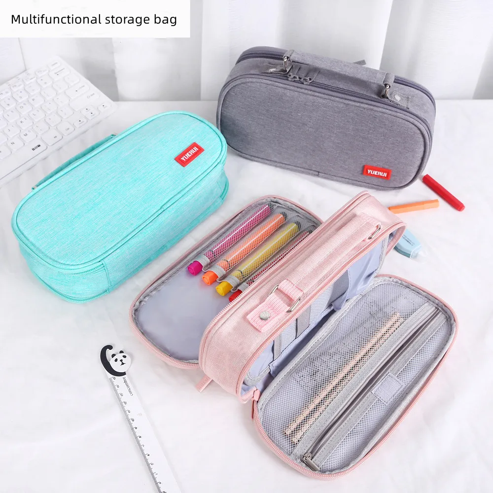 Large-capacity pencil case with handle multifunctional double-layer pencil pouch organizer
Large-capacity pencil case with handle multifunctional double-layer pencil pouch organizer