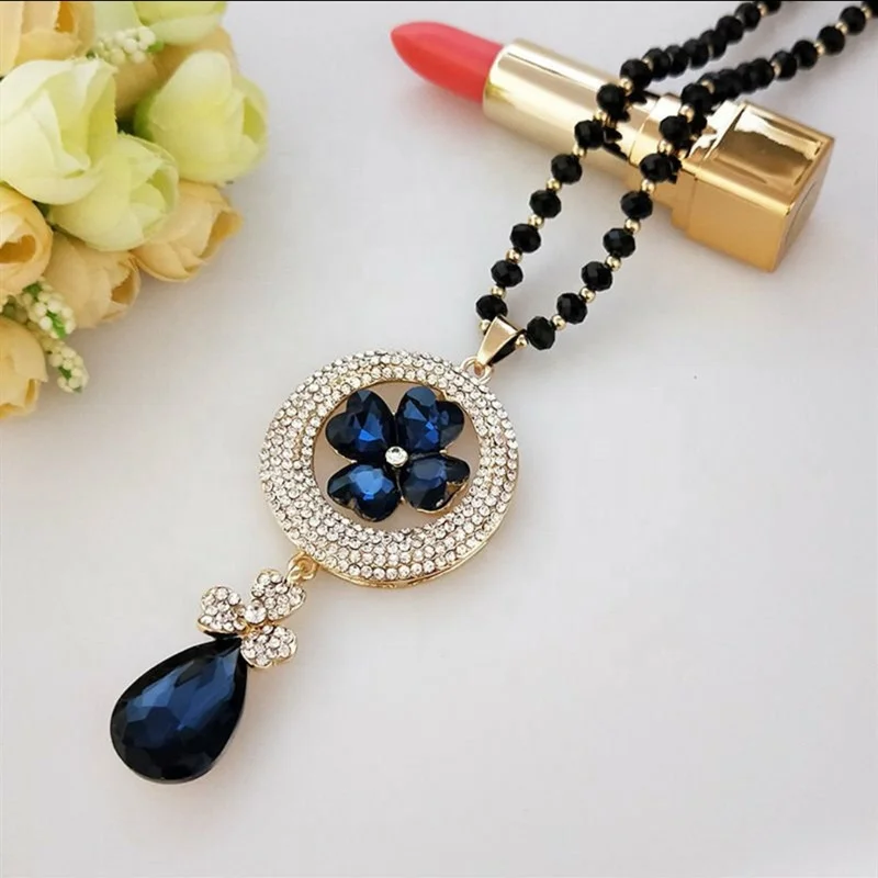 New Arrival Long Sweater Chain Vintage Crystal Opal Necklace Beads Elegant Pendant Necklace For Women, 1 color
New Arrival Long Sweater Chain Vintage Crystal Opal Necklace Beads Elegant Pendant Necklace For Women, 1 color