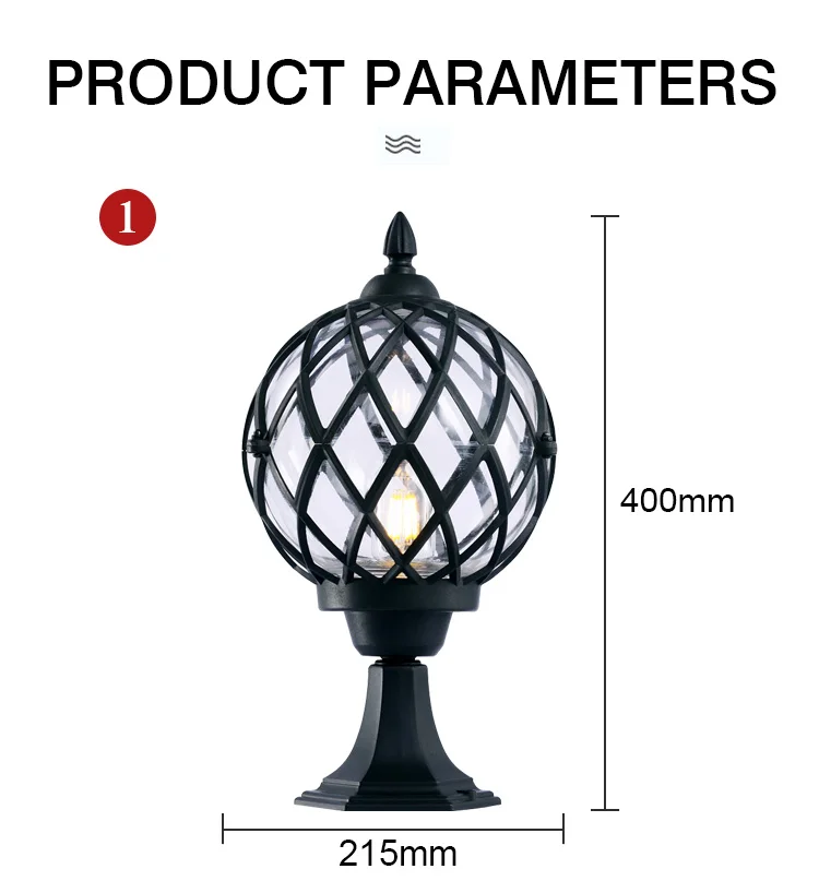 High Quality Gate Garden Lighting Waterproof Energy Saving Pillar Lights For Outdoor