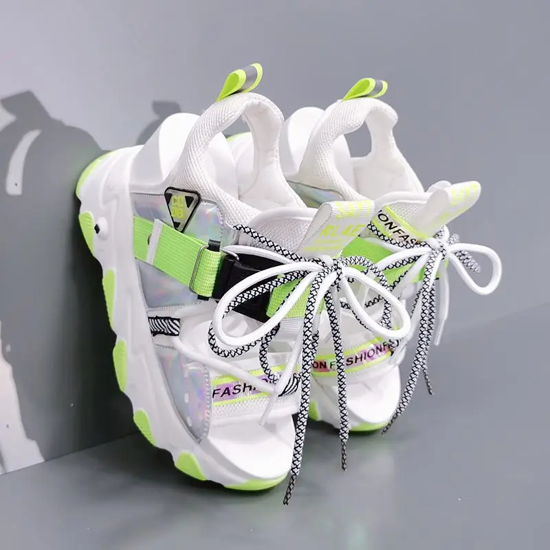 2020 women Mesh Hollow Fashion ladies shoes and sandals women Fashion Bling platform sneakers Colorful Laser female shoes
2020 women Mesh Hollow Fashion ladies shoes and sandals women Fashion Bling platform sneakers Colorful Laser female shoes