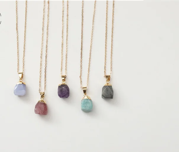 Ins Irregular Natural Gemstone Pendants Necklace Multicolor Crystal Quartz Healing Stone Pendants Necklace, Picture shows
Ins Irregular Natural Gemstone Pendants Necklace Multicolor Crystal Quartz Healing Stone Pendants Necklace, Picture shows