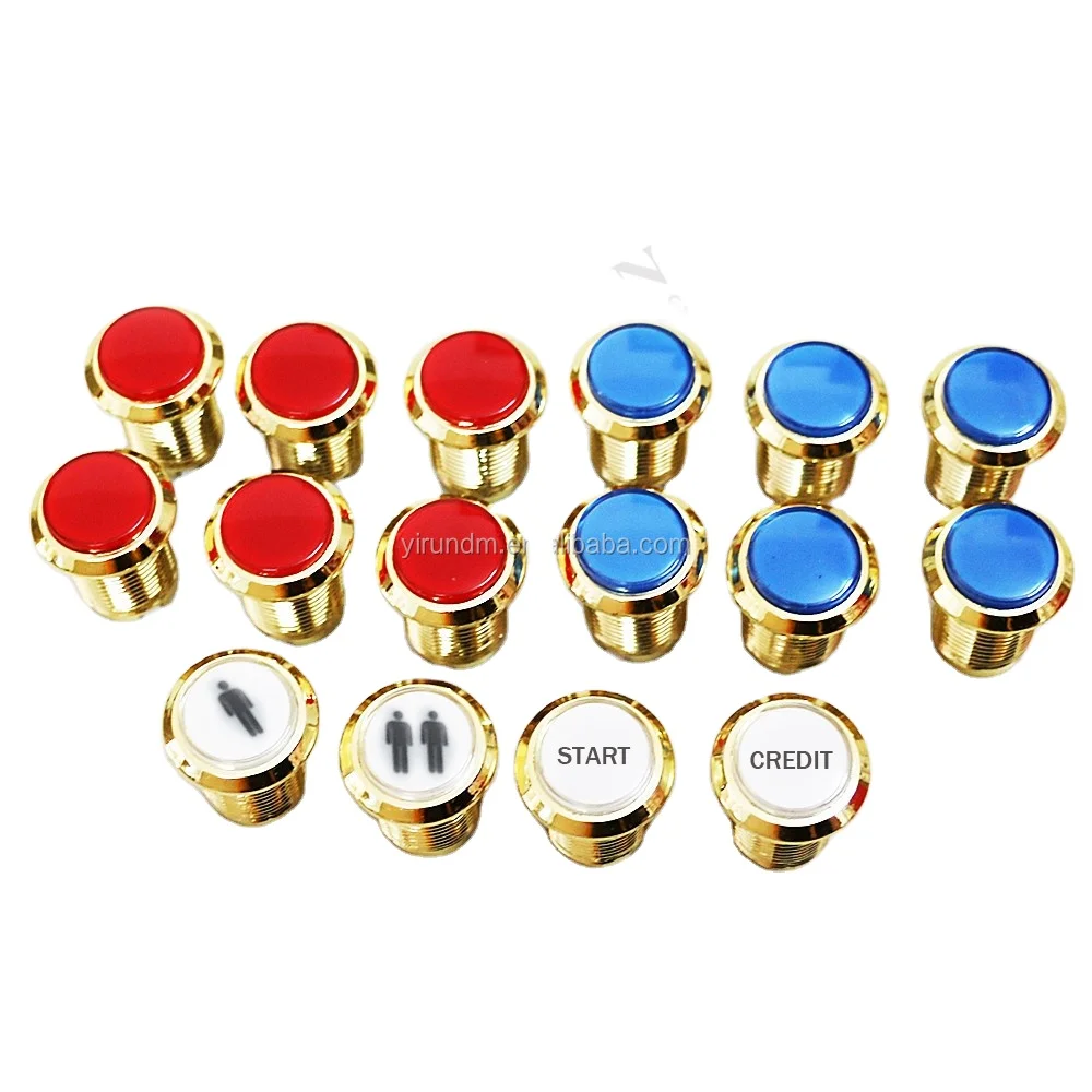 5V 12V made in China 1player 2player plastic push buttons arcade microswitch push button with led