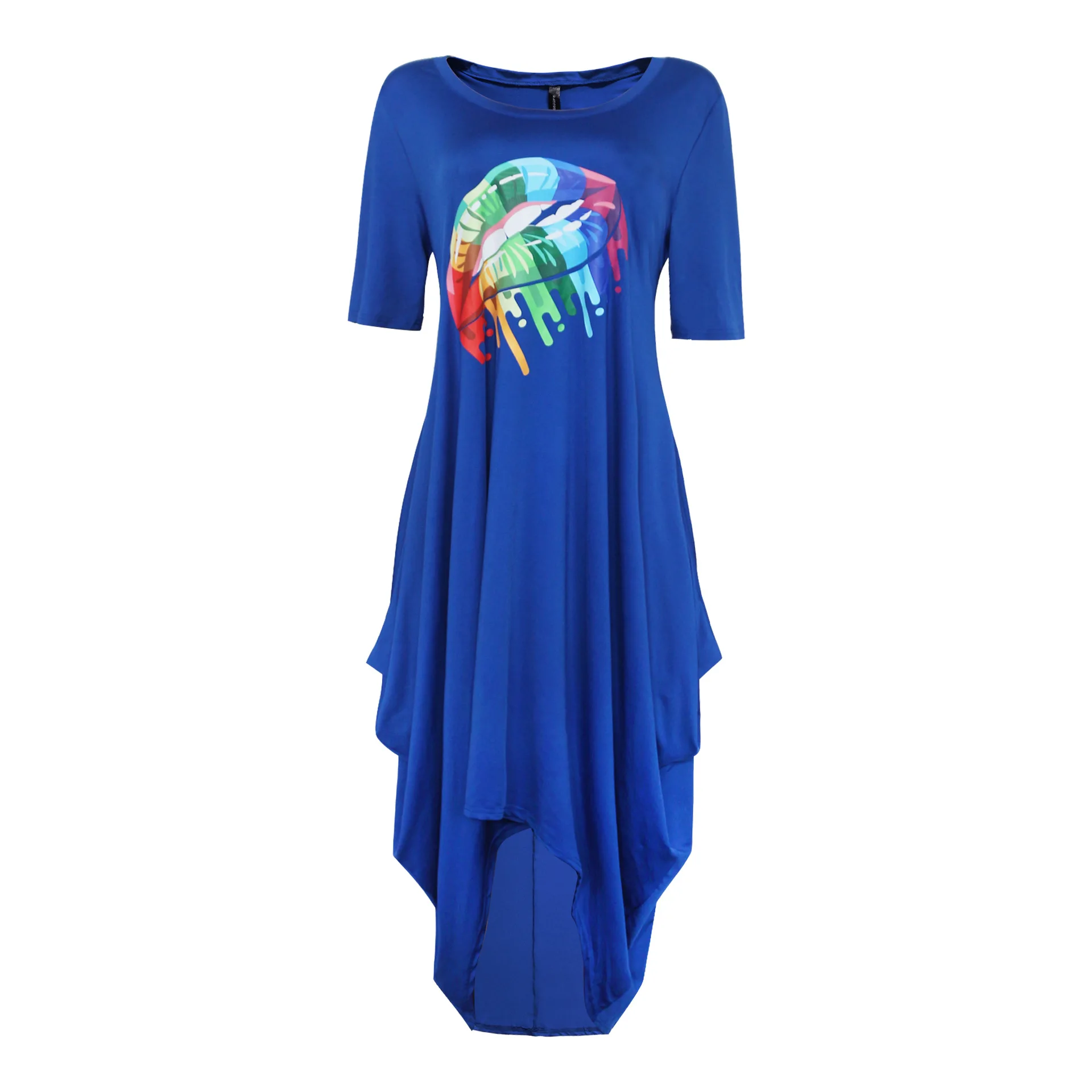 Women Sexy Loose Short Sleeve Offset Plus Size Girl Casual Dress Fashion Apparel Print Ladies Latest Clothes
Women Sexy Loose Short Sleeve Offset Plus Size Girl Casual Dress Fashion Apparel Print Ladies Latest Clothes
