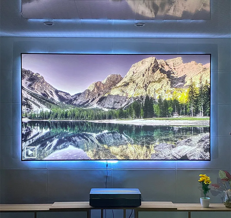 120 Inch T prism fixed frame UST ALR ambient light rejecting projection screen for XIAOMI 4K Laser projector
120 Inch T prism fixed frame UST ALR ambient light rejecting projection screen for XIAOMI 4K Laser projector