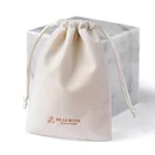 PandaSew 8*10cm Logo printed Custom small velvet Jewelry Packaging drawstring Pouch