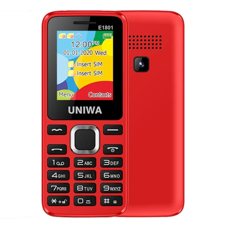 

UNIWA E1801 1.77 Inch Dual SIM OEM Keypad Cheap Mobile Phone Multi Languages celulares baratos