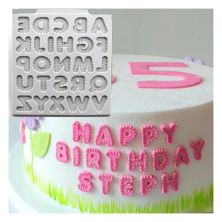 New product launches 3D has the grain 26 English letters the silica gel mold silicon sugar cake decoration, Light grey
New product launches 3D has the grain 26 English letters the silica gel mold silicon sugar cake decoration, Light grey