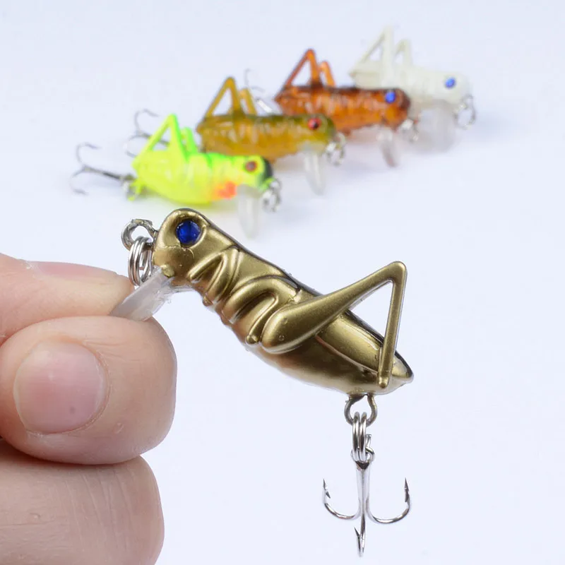 

1Pcs 4cm/3g Bionic Grasshopper Baits Insect Fishing Lure Crankbait Artificial Hard Isca With 10# Hooks For Outdoor Bait Fishing