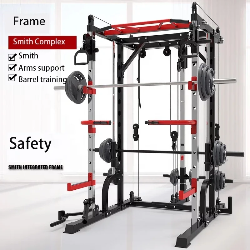 Source factory household squat rack fitness barbell bench press gantry frame comprehensive training equipment, Black/red
Source factory household squat rack fitness barbell bench press gantry frame comprehensive training equipment, Black/red