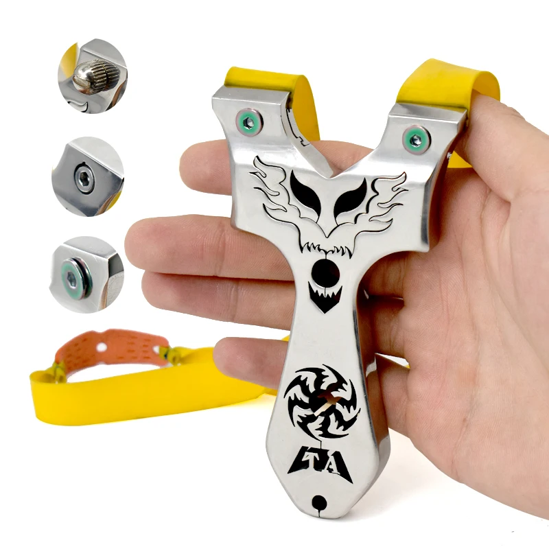 PIAOYU New Metal Slingshot Three Kinds Of Screw Steel Slingshot Outdoor Hunting Shooting Paintball Slingshot, Silver
PIAOYU New Metal Slingshot Three Kinds Of Screw Steel Slingshot Outdoor Hunting Shooting Paintball Slingshot, Silver
