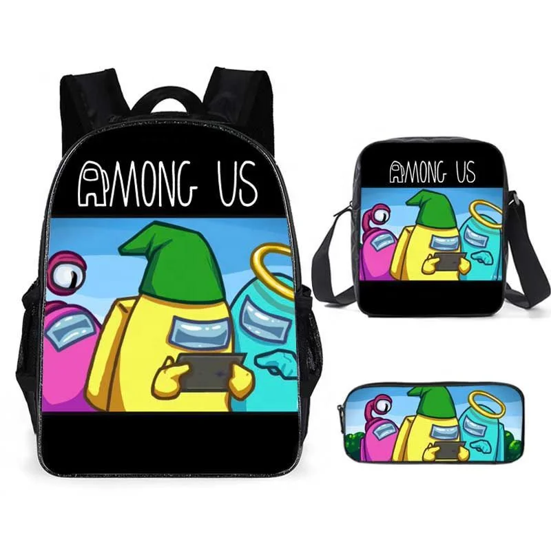 MOQ 1pc Custom Kids School Bag Set with Shoulder Bag Pencil Case 3D Print Among Us Game Boys Girls Cartoon Backpack
MOQ 1pc Custom Kids School Bag Set with Shoulder Bag Pencil Case 3D Print Among Us Game Boys Girls Cartoon Backpack