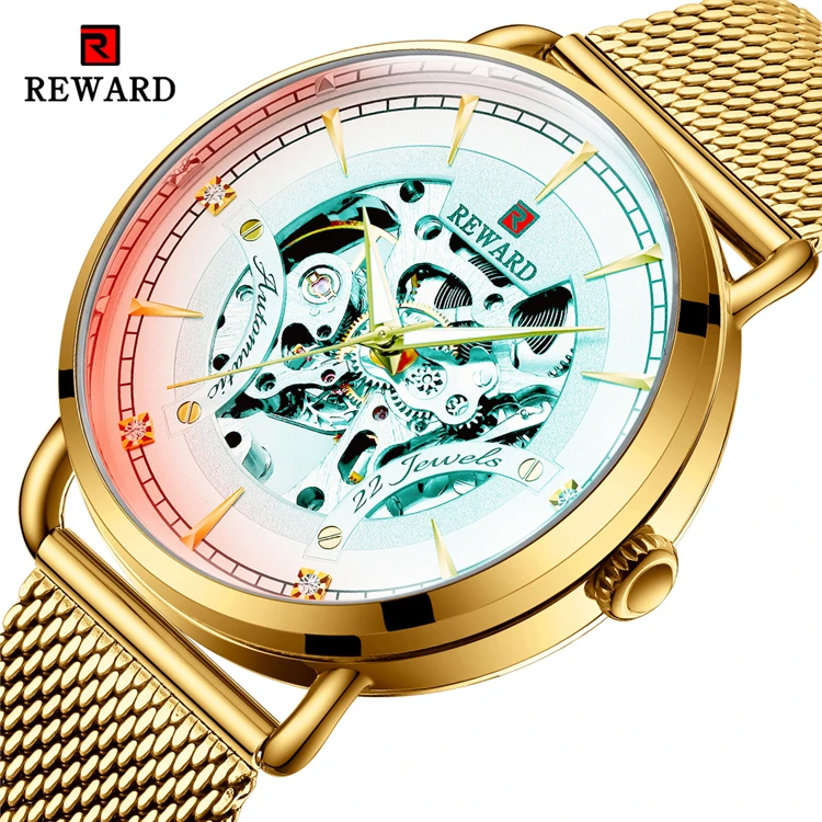 REWARD RD32003M Men Mechanical Watch Men's Gold Stainless Steel Clock Relogio Masculino Mechanical Automatic Wrist Watches
REWARD RD32003M Men Mechanical Watch Men's Gold Stainless Steel Clock Relogio Masculino Mechanical Automatic Wrist Watches