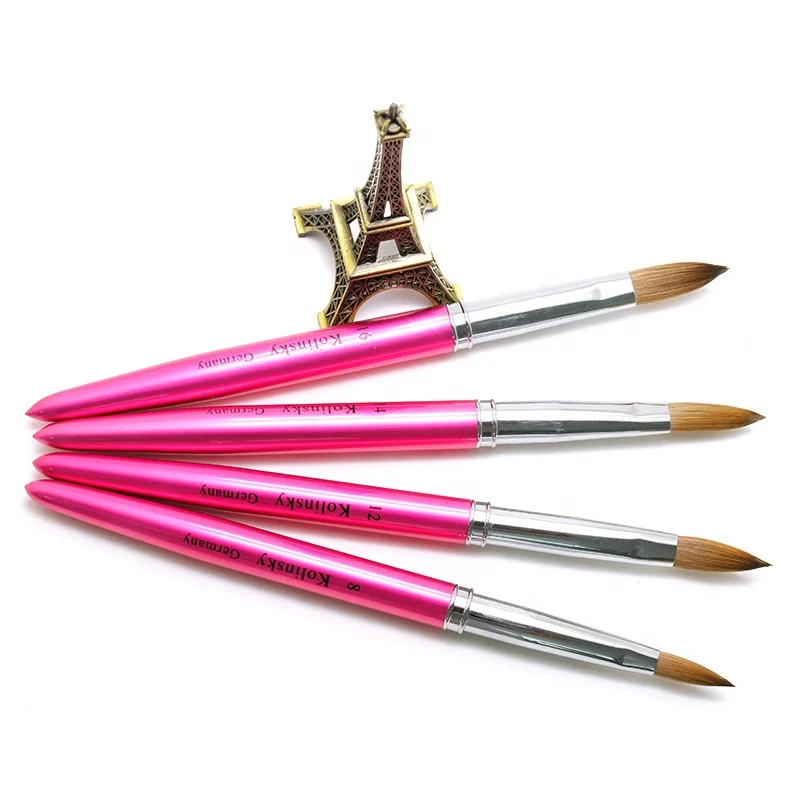 New Colorful Kolinsky Hair Crimped Nail UV Gel Pen #8 #10 #12 #14 #16, Customized color 
New Colorful Kolinsky Hair Crimped Nail UV Gel Pen #8 #10 #12 #14 #16, Customized color