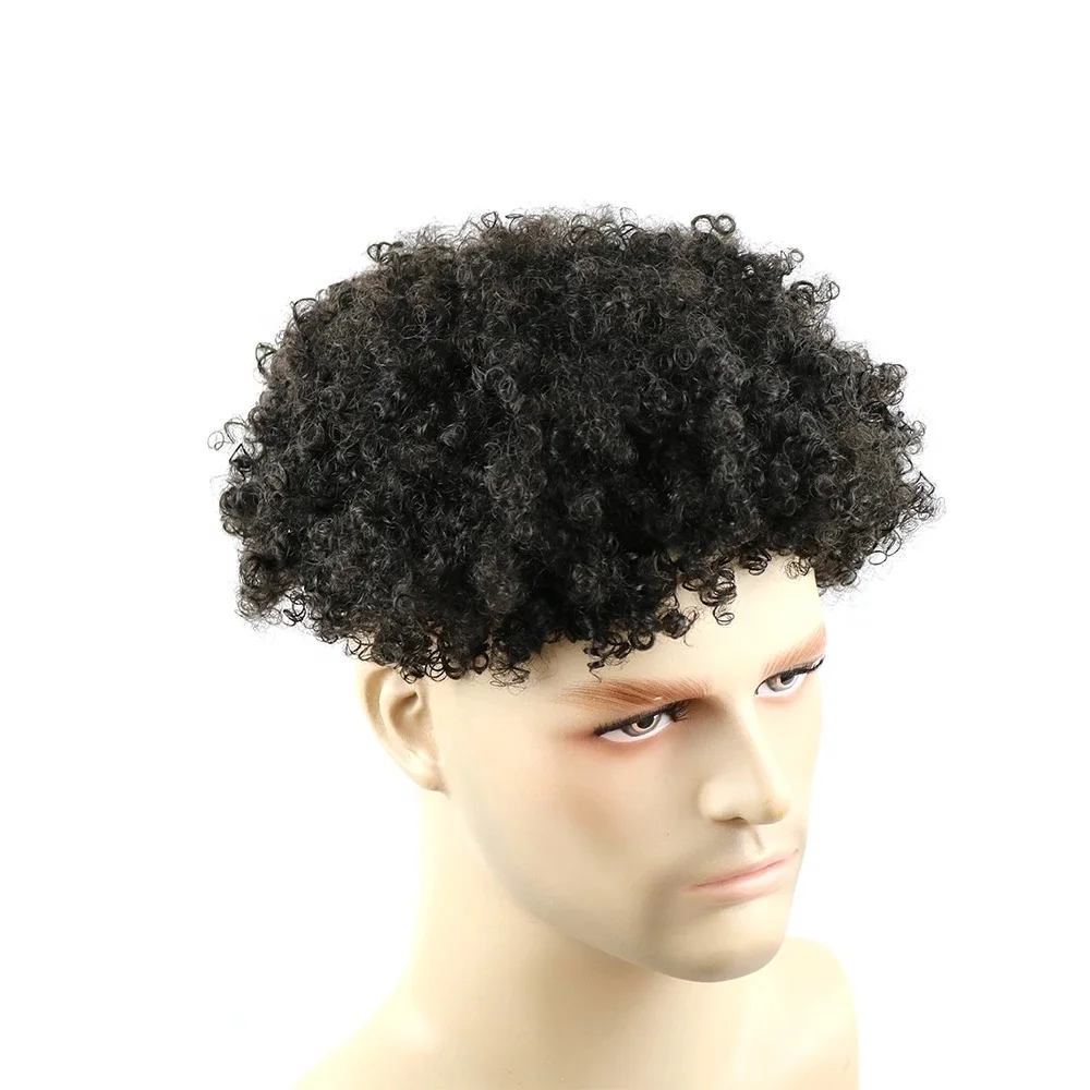 Natural Human Hair Full Skin Men Toupee 8mm Curly Hair Toupee Replacement System Curly Wigs For Men 
Natural Human Hair Full Skin Men Toupee 8mm Curly Hair Toupee Replacement System Curly Wigs For Men