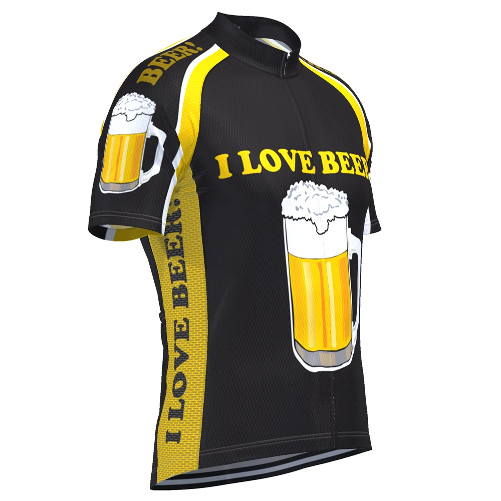 HIRBGOD New Pro Team Breathable Cycling Jerseys Mountain MTB Cycling Clothing Quick-drying I Love Beer Bike Shirts,TYZ079-01, Black
HIRBGOD New Pro Team Breathable Cycling Jerseys Mountain MTB Cycling Clothing Quick-drying I Love Beer Bike Shirts,TYZ079-01, Black
