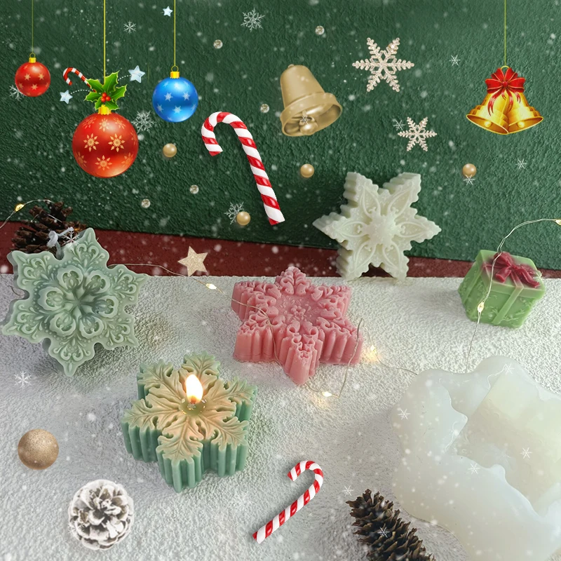 DUMO Christmas snowflake silicone candle mold soap mold decoration candles resin clay
DUMO Christmas snowflake silicone candle mold soap mold decoration candles resin clay