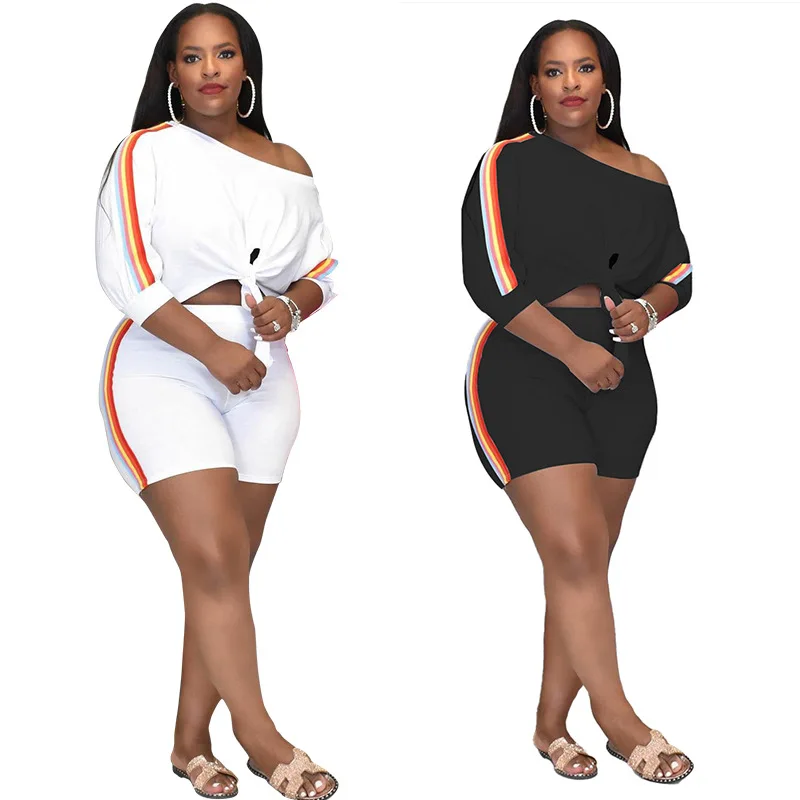 2021 New arrival China wholesale clothing female plus size shorts 2 piece sets for women
2021 New arrival China wholesale clothing female plus size shorts 2 piece sets for women