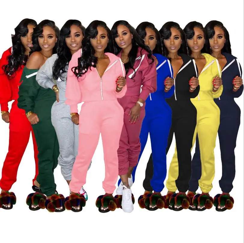 Women's Hoody Fall Two Piece Set Zipper Sportswear Outfits Solid Colors Jogger Women 2 Piece Set Pant Leggings Trousers, As picture
Women's Hoody Fall Two Piece Set Zipper Sportswear Outfits Solid Colors Jogger Women 2 Piece Set Pant Leggings Trousers, As picture