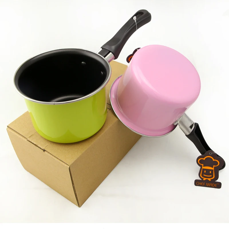 CHEFMADE Hot Selling Cute Sauce Boil 11cm Small Handle Stainless Carbon Steel Non Stick Milk Pan, Pink
CHEFMADE Hot Selling Cute Sauce Boil 11cm Small Handle Stainless Carbon Steel Non Stick Milk Pan, Pink