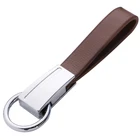 Factory Price OEM ODM Customization Brown Metal Leather Key chain For Bank Gifts