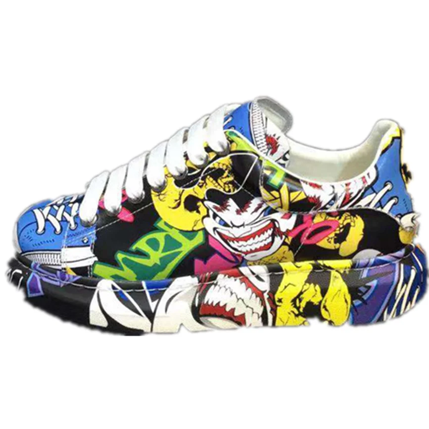 High-quality multicolor real cowhide thick bottom couples customized platform shoes McQueen hand-painted casual shoes
High-quality multicolor real cowhide thick bottom couples customized platform shoes McQueen hand-painted casual shoes