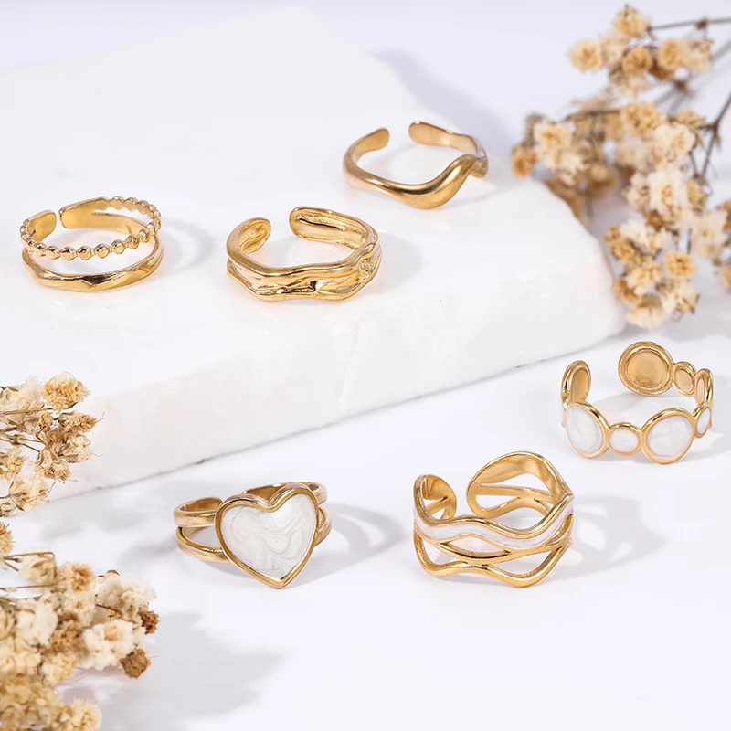 HOVANCI Finger Ring Women Jewelry Chunky Cute Waterproof PVD Gold Plated Stainless Steel Opening Finger Ring for girl
HOVANCI Finger Ring Women Jewelry Chunky Cute Waterproof PVD Gold Plated Stainless Steel Opening Finger Ring for girl