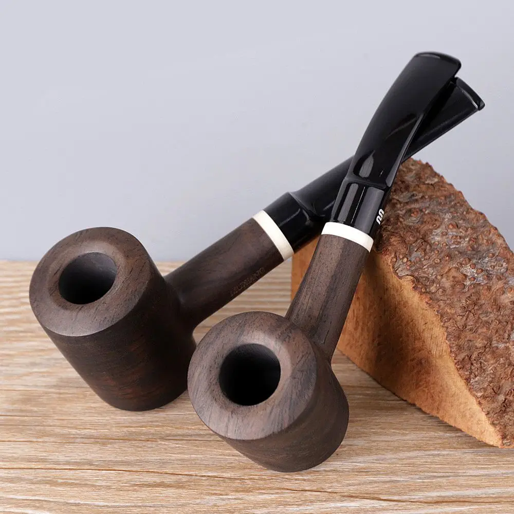 

Design Portable Chinese Long Handle Pipe Handmade Wood Curved Handle Cigarette Holder Tobacco Pipe Filter Accessories, Picture