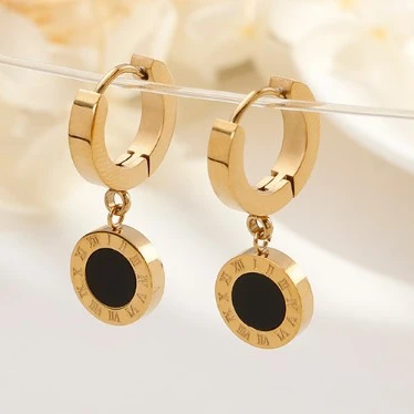 Stainless Steel Hoop Women Jewelry 14k Gold Round Pendant Earring, Gold, sliver, rose gold
Stainless Steel Hoop Women Jewelry 14k Gold Round Pendant Earring, Gold, sliver, rose gold