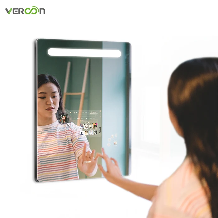 Real Estate residence intelligent bathroom TV samrt mirror washroom smart mirrors Android system waterproof magic mirror
Real Estate residence intelligent bathroom TV samrt mirror washroom smart mirrors Android system waterproof magic mirror