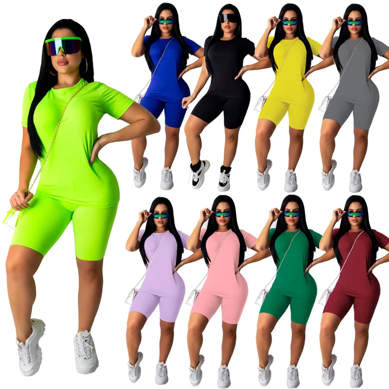 Neon two pieces short set women fitted running jogging set top and shorts training set polyester elastic, As pictures
Neon two pieces short set women fitted running jogging set top and shorts training set polyester elastic, As pictures