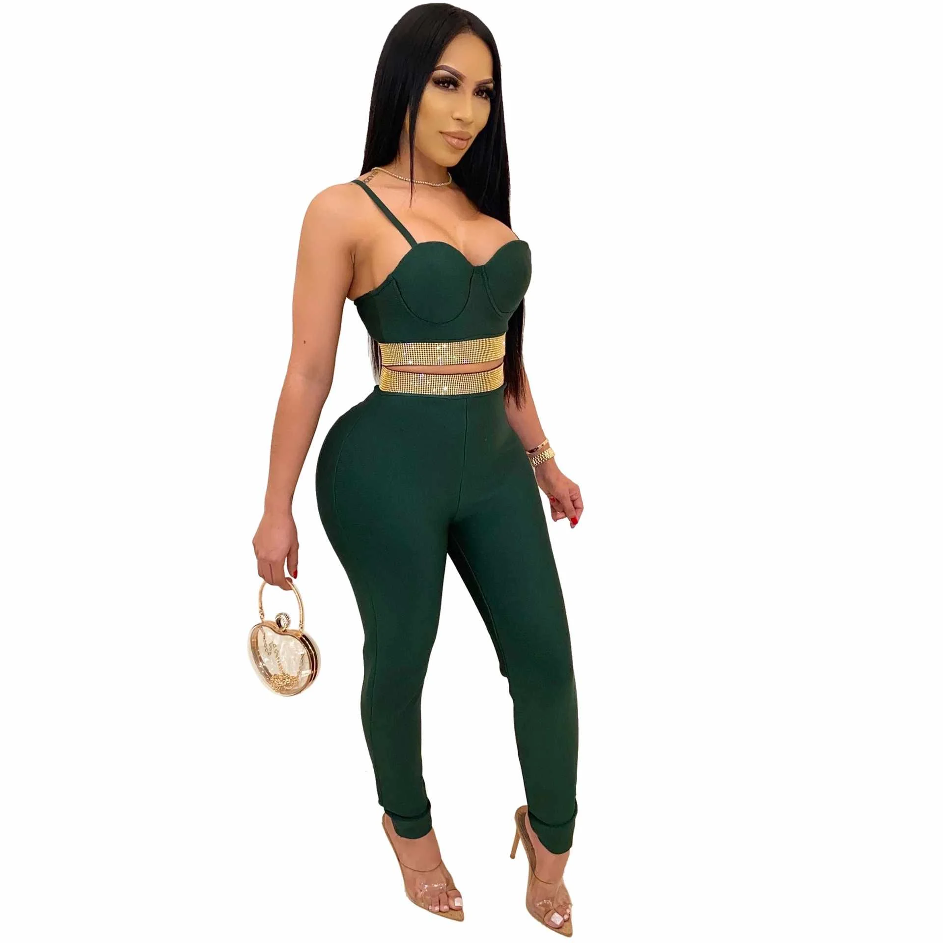 Fashion Pants Suit Women's Sexy Strapless Nightclub Tight Suit, Picture color
Fashion Pants Suit Women's Sexy Strapless Nightclub Tight Suit, Picture color