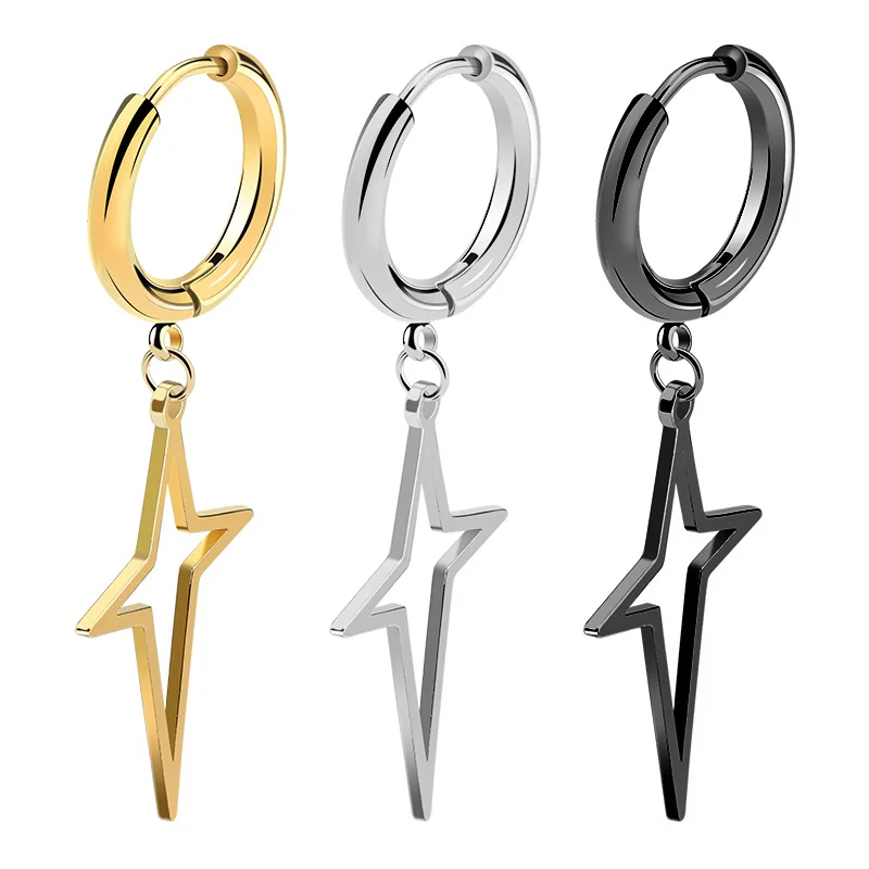 Fashion stainless steel cross star ear buckle earrings men's hollow star charm pendant earring women hoop earrings
Fashion stainless steel cross star ear buckle earrings men's hollow star charm pendant earring women hoop earrings