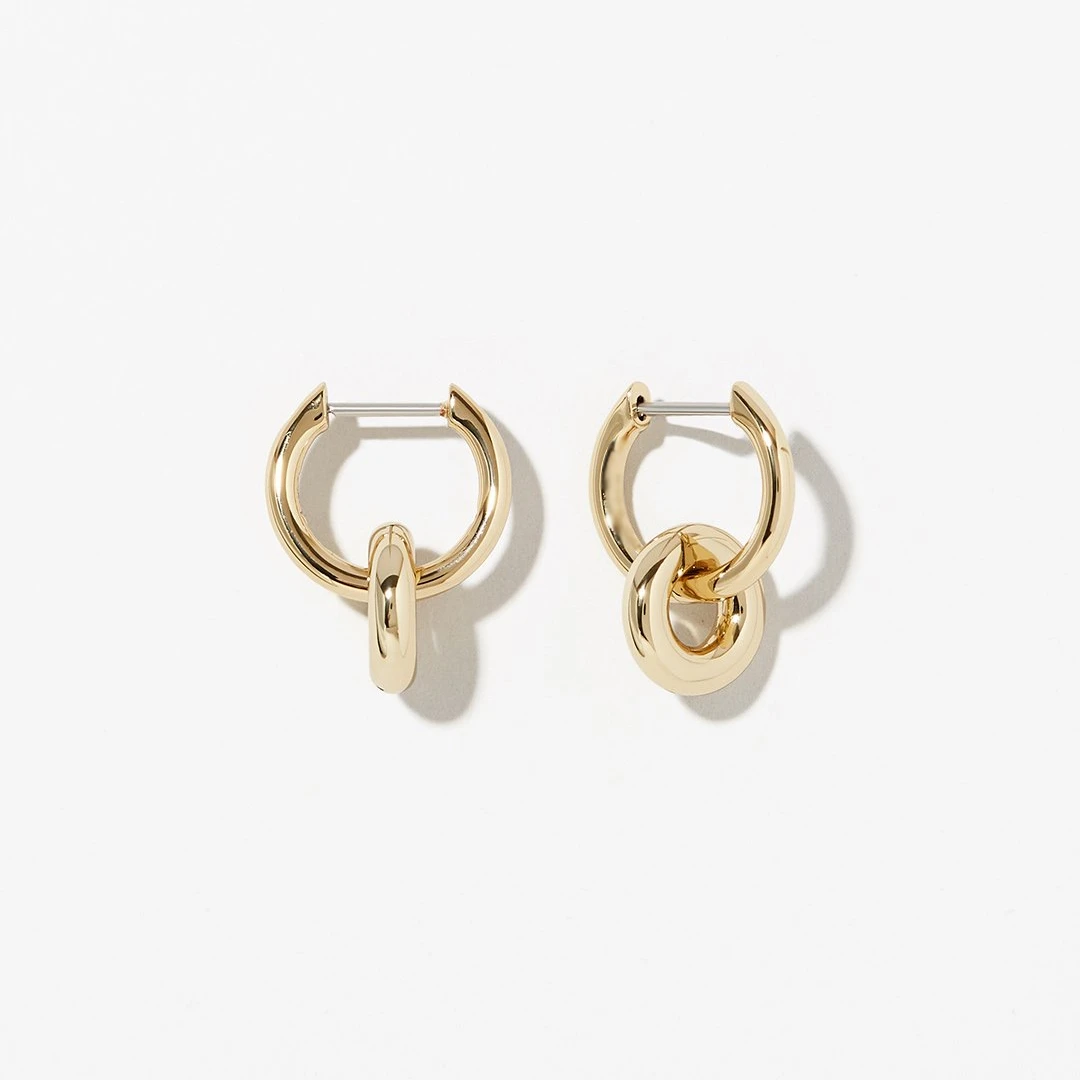 Hot Sale Personalized Jewelry Thick Stainless Steel 14K Gold Double Hoop Earrings For Women
Hot Sale Personalized Jewelry Thick Stainless Steel 14K Gold Double Hoop Earrings For Women