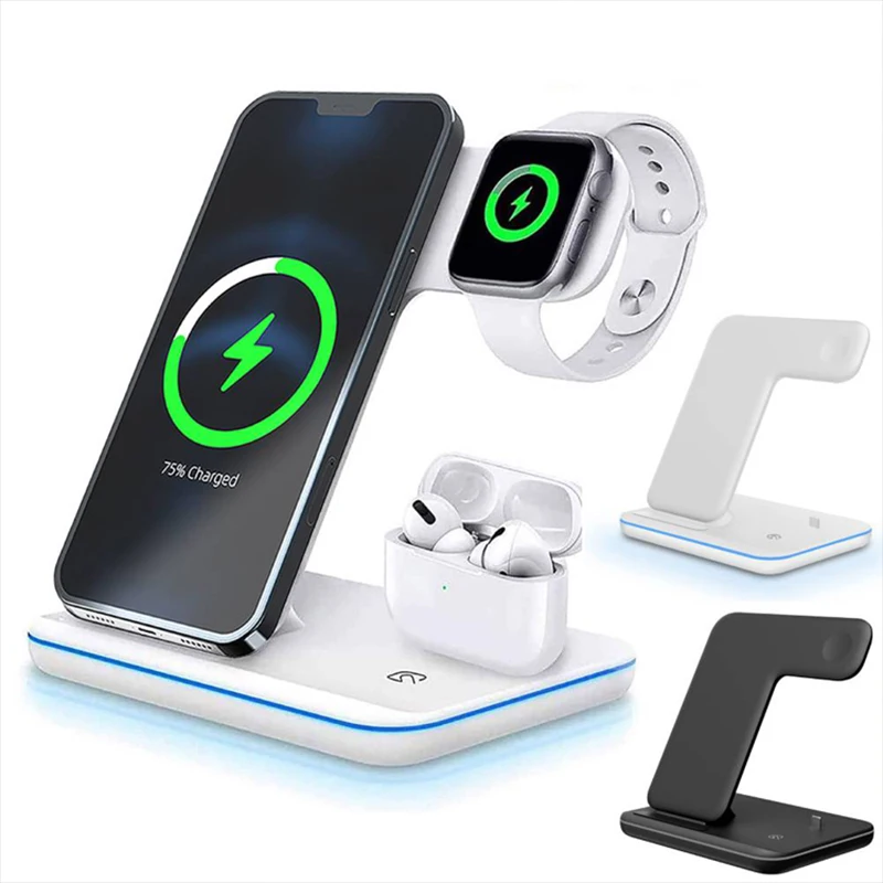 New 15W Qi For Phone Watch Earphone 3 In 1 Charging Magnetic Fast Wireless Charger Stand, Black,white
New 15W Qi For Phone Watch Earphone 3 In 1 Charging Magnetic Fast Wireless Charger Stand, Black,white