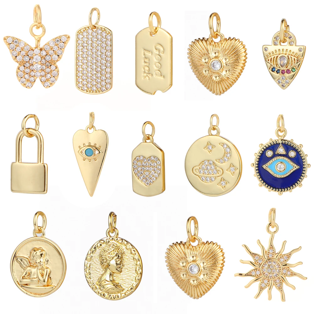 Heart Star Jewelry Making Supplies Gold Angel Charm Evil Blue Eye Pendant Design Diy Charms for Earrings Necklace
Heart Star Jewelry Making Supplies Gold Angel Charm Evil Blue Eye Pendant Design Diy Charms for Earrings Necklace