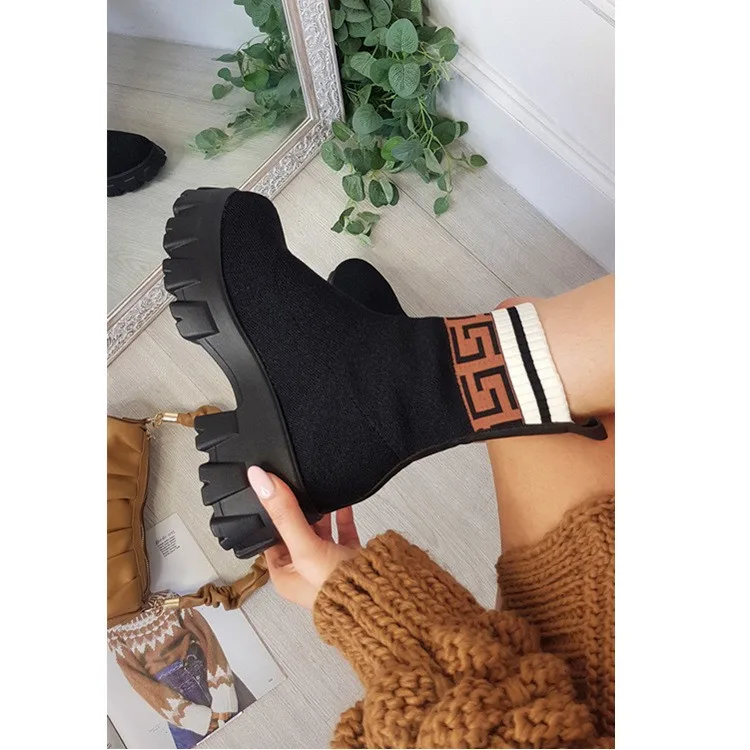 Luxury Ladies Black Thigh Boots Shoes Winter Waterproof Heeled Women Platform Sock Ankle Boots
Luxury Ladies Black Thigh Boots Shoes Winter Waterproof Heeled Women Platform Sock Ankle Boots