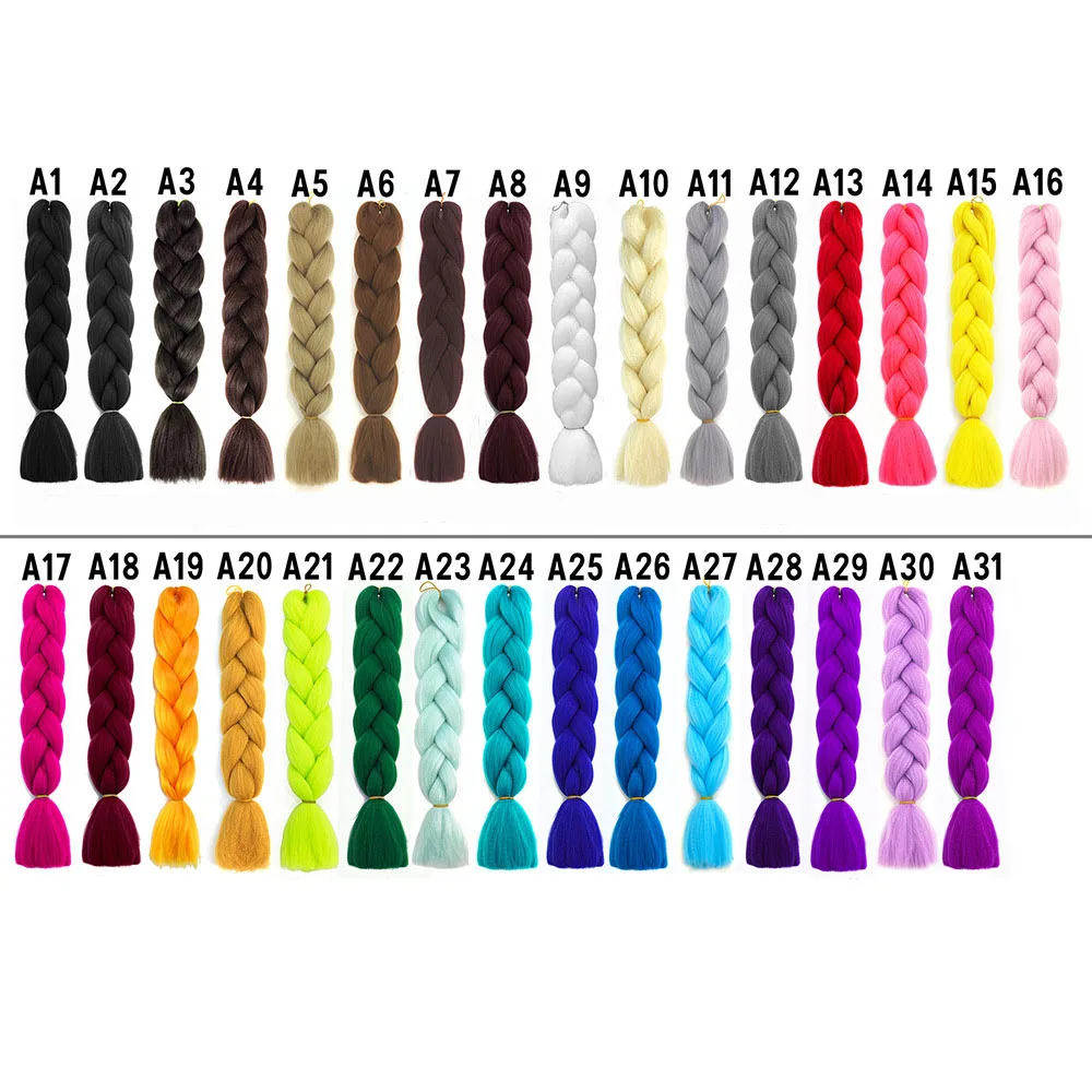 24 Inch Rainbow Gradient Braiding Hair Synthetic High Temperature Fibre Hair For African women, 40 colors
24 Inch Rainbow Gradient Braiding Hair Synthetic High Temperature Fibre Hair For African women, 40 colors