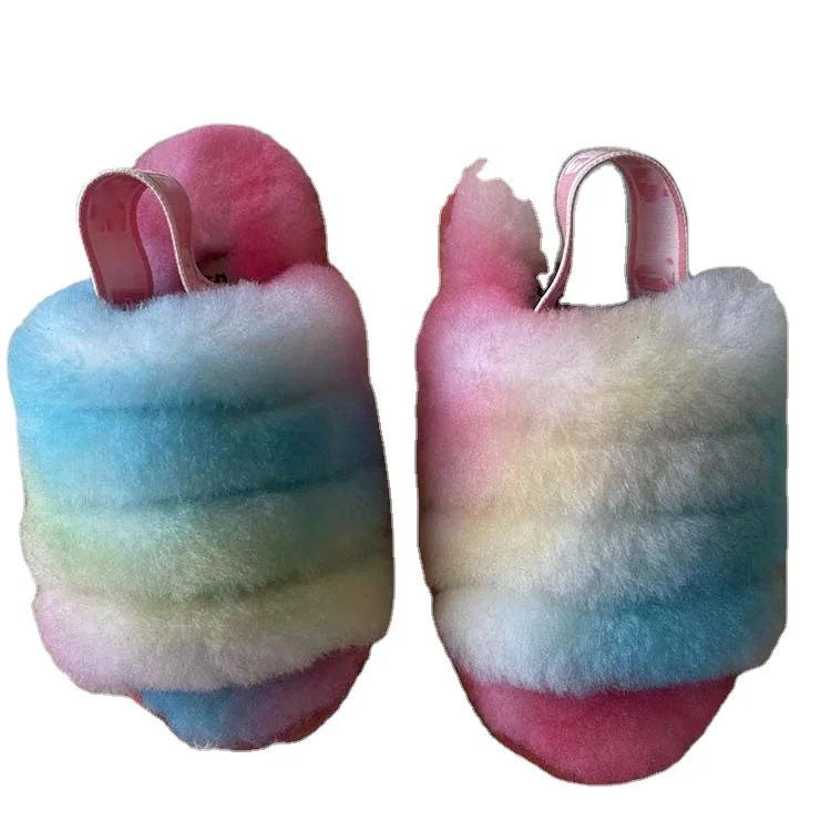 New design candy color anti-slip light soft designer wool slides kids sheepskin baby slippers, Customized color
New design candy color anti-slip light soft designer wool slides kids sheepskin baby slippers, Customized color