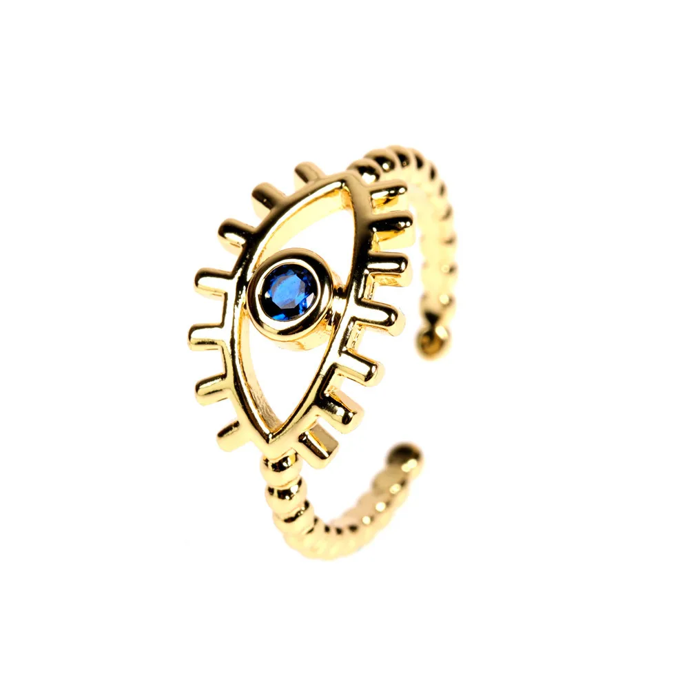 New Arrival European Hollow CZ Zircon Eye Open Ring Real Gold Plated Multi Color Cubic Zirconia Evil Eyes Rings For Ladies
New Arrival European Hollow CZ Zircon Eye Open Ring Real Gold Plated Multi Color Cubic Zirconia Evil Eyes Rings For Ladies