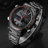 

NAVIFORCE 9024 Luxury Brand Watches Men Full Steel Quartz Watch Analog Digital LED Army Military Sport Watch