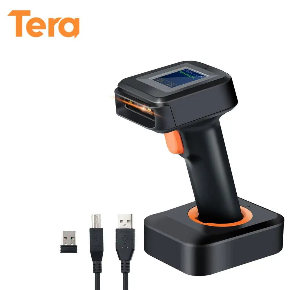 Tera Bar Code Reader with Screen Handheld Barcode Scanner with display for warehouse High quality Scanner Barcode Charging Base
Tera Bar Code Reader with Screen Handheld Barcode Scanner with display for warehouse High quality Scanner Barcode Charging Base