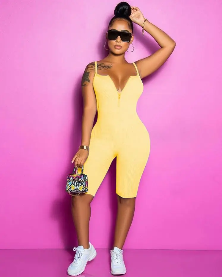 FREE SAMPLE JHTH 2021 Women's casual knit halter with solid color jumpsuit shorts, White/yellow/gray/black/pink/blue
FREE SAMPLE JHTH 2021 Women's casual knit halter with solid color jumpsuit shorts, White/yellow/gray/black/pink/blue