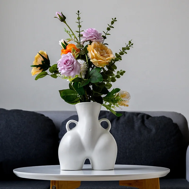 Handmade hips vases living room decoration flower ceramic artwork color bottom body vase, White/black/brown/gold
Handmade hips vases living room decoration flower ceramic artwork color bottom body vase, White/black/brown/gold